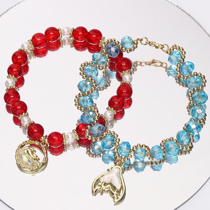 1pc/bag Alloy Inlaid Glass Pendant DIY Bracelet Necklace Earrings Jewelry Accessories