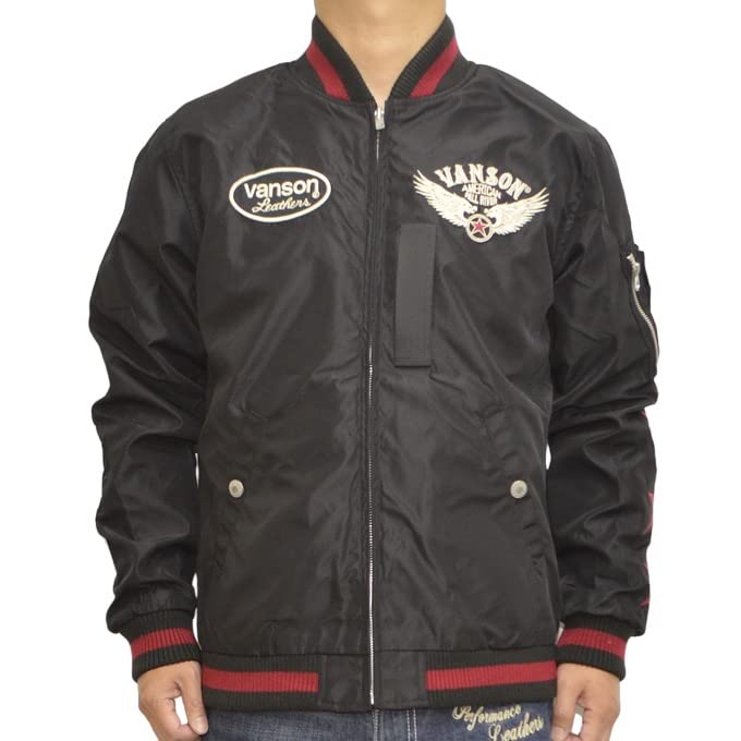 Custom Made Reversible Sukajan Flight Jacket Souvenir Jacket Motorcycle Biker Outerwear [Banson] ABV-2302 MA-1 Men's (S)