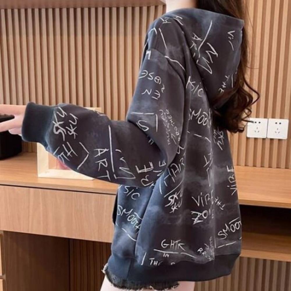 Navava Casual Loose Fit Long Sleeve Hoodie Nt2984