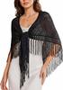 Women's European-Style Tassel Shawl: Summer Sun Protection, Triangle Scarf, Knit Cardigan, Beach Cover-Up