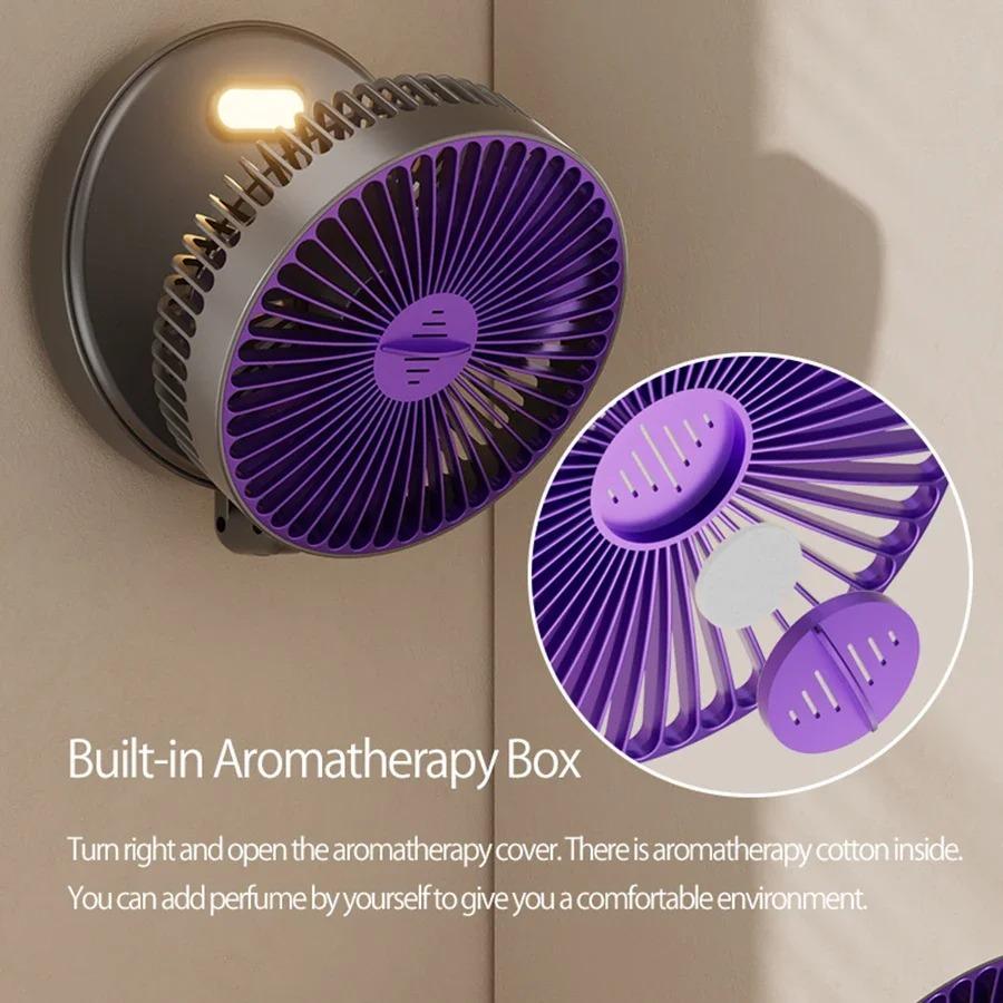 Xiaomi Foldable Desktop Fan Mini  Wall-Mounted Fan With Warm Night Light Rechargeable 4 Gears Adjustable Portable Air Circulation Fan