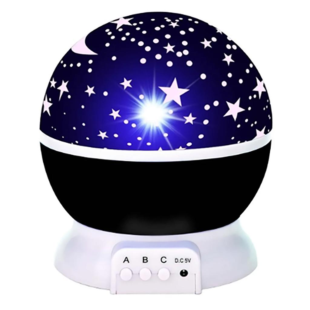 Star Night Light Plastic Metal 13x13x13.5cm Black Romantic Interesting Decorative Practical Star Projector for Home