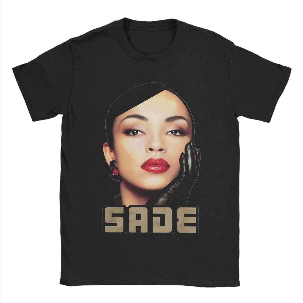 Men T-Shirts S-Sade Adu Singer Vintage 100% Cotton Tee Shirt Short Sleeve T Shirt Crewneck Clothes Plus Size
