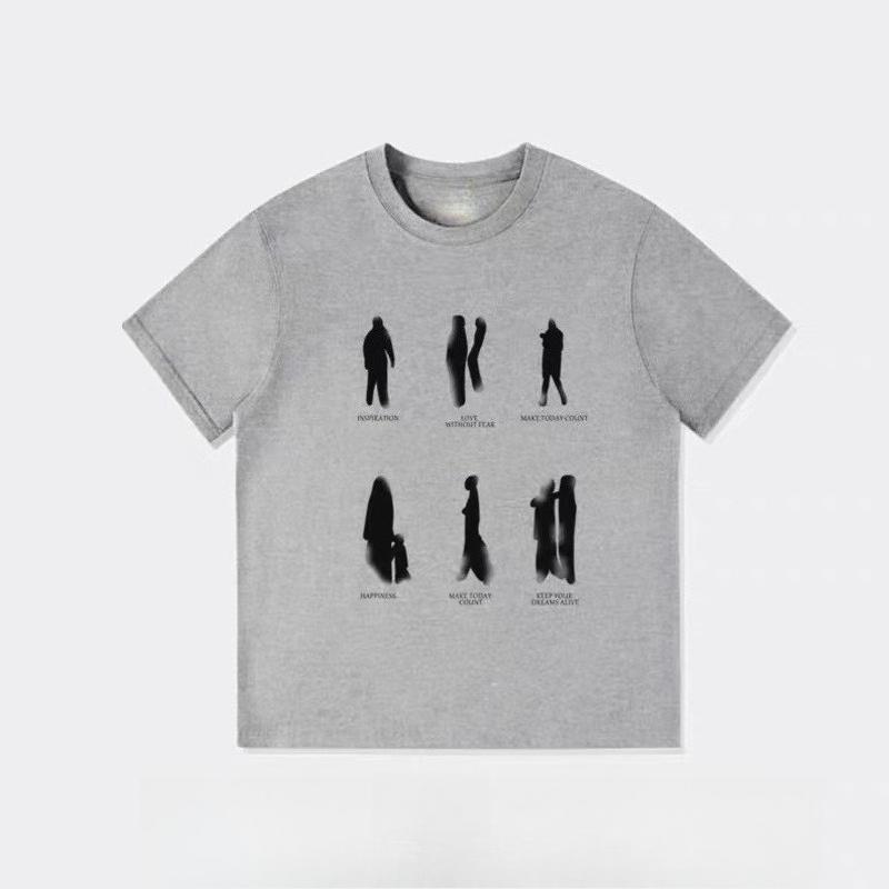 Soft Comfy Cotton Abstract Silhouette Graphic Unisex TShirt Summer Streetwear Inspirational Print Loose Short Sleeve Tee