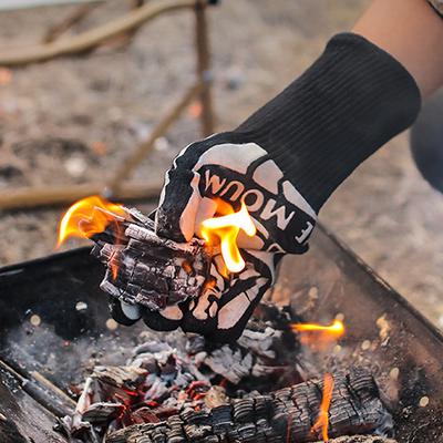 Guantes ignífugos de aislamiento térmico, guantes a prueba de altas temperaturas, para acampar al aire libre, Picnic, barbacoa