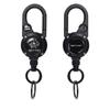 Steel Wire Rope Retractable Pull Reel Carabiner Key Chains Buckle Holder Outdoor Sporty Keychain Multiple Tool Anti-Theft Metal