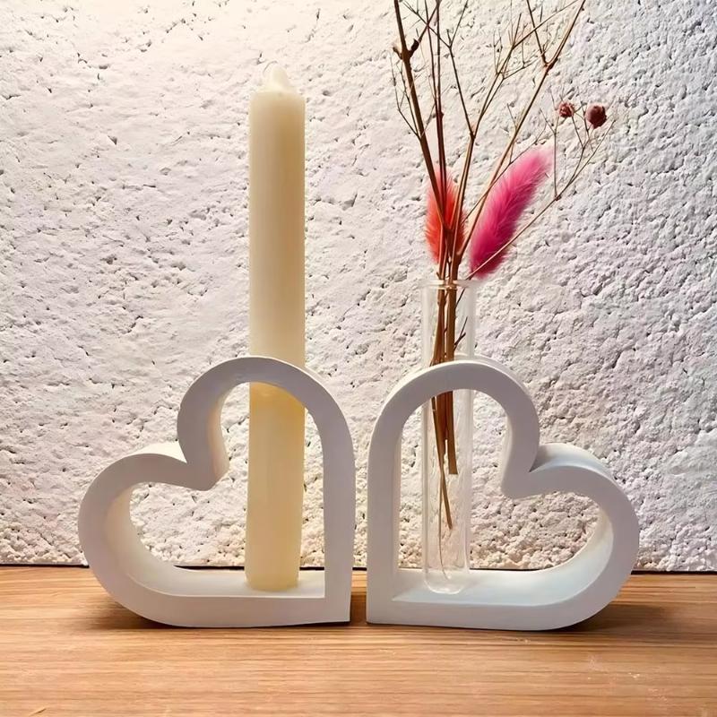 Heart Shape Vase Silicone Mold,vase Casting Silicone Mold,heart Shape Vase Tray,cast Mold For Concrete Plaster Decoration