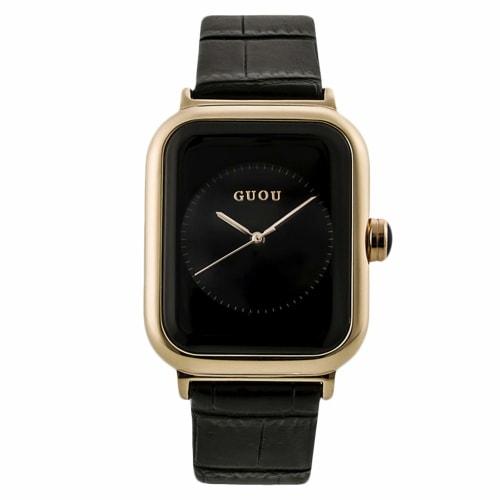 

RORIOS watch Women s Waterproof Wristwatch, Made in Japan, Unique Rectangular Face, Leather Strap, Simple Quartz Movement, Stylish and Cute for Commut