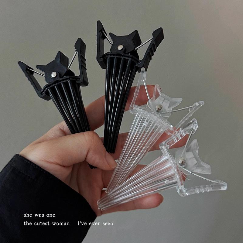 Fluffy High Crown Hair Root Positioning Clip for Women's Side Bangs - Seamless Duckbill Clip