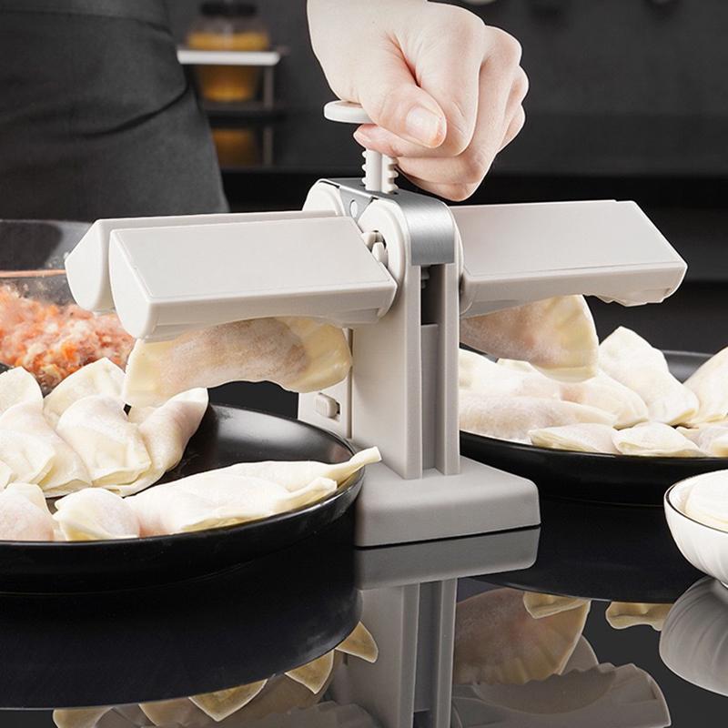 Dumpling Maker Machine Household Double Head Automatic Dumpling Mould Empanada Maker Press Potsticker Hand Pie Maker Kitchen