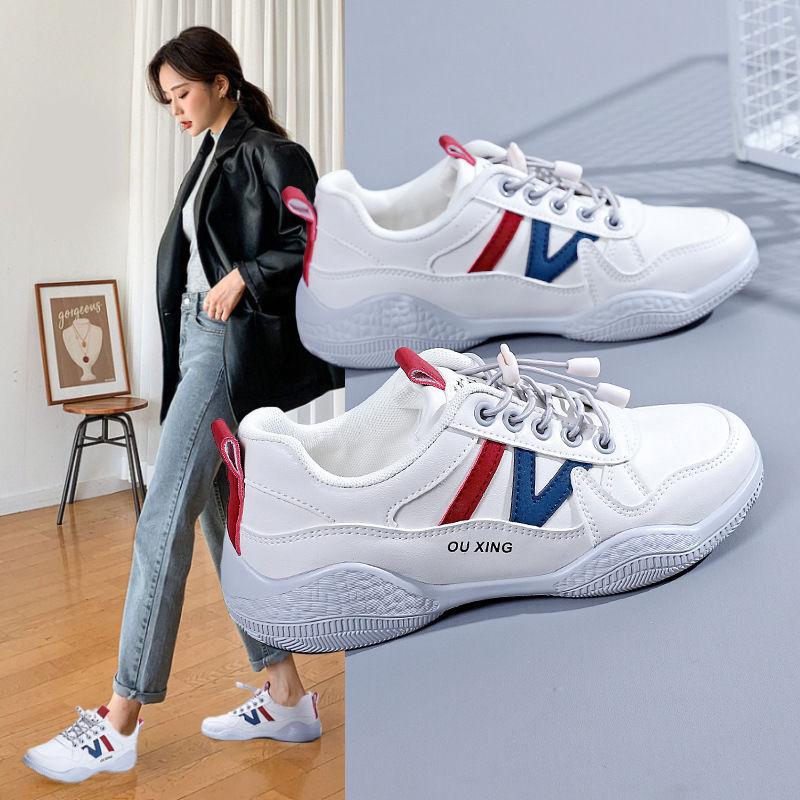 2025 new summer shoes women's sports and leisure shoes children's spring and autumn versatile white shoes niche thick baseplate shoes women