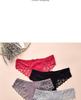 Women's Plus Size Seamless Mid-Rise Thong with Lace Trim, Breathable Pure Cotton Crotch