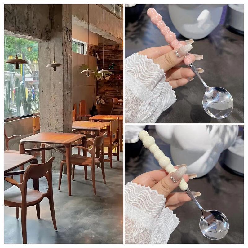 Pearl Handle Stainless Steel Spoon Set