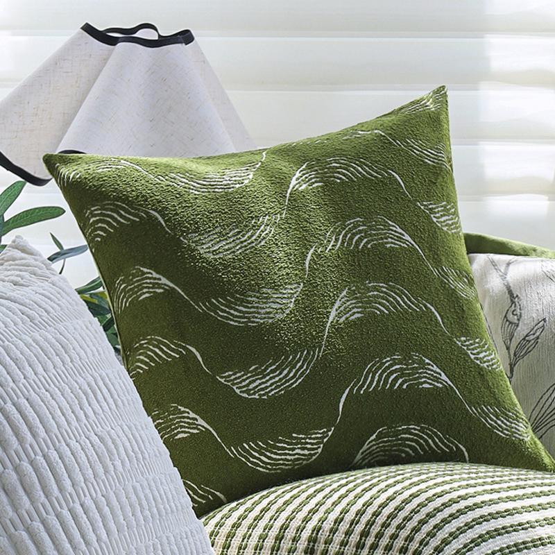 45X45CM Green Simple Throw Pillow Cover Modern Geometry Cushion Cover Decor Home Decorative Pillowcase 2026 New