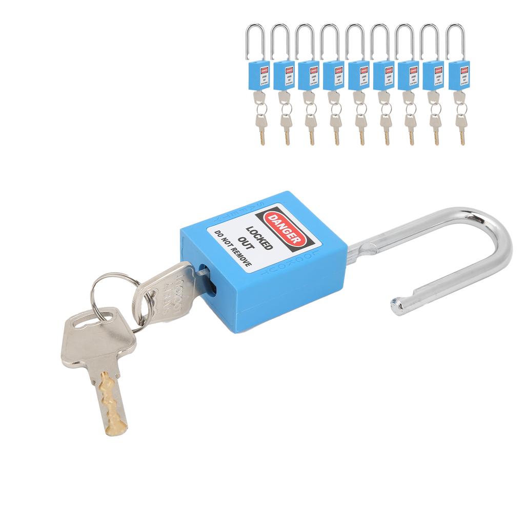 10 Sätze 1,5 Zoll Sicherheitsvorhängeschlösser Stahlbügel Isoliertes Korrosionsschutzschloss für Industrie Maschinenbau