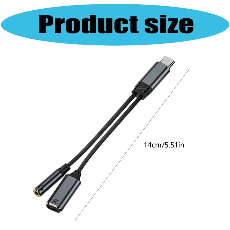 Rozdzielacz USB C Typu C Podwójna Wtyczka 100W Adapter Szybkiego Ładowania Kabel Rozdzielający Typ C Męski do Podwójnego Żeńskiego Kabla dla Telefonu