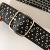 Harajuku Cowgirl Belt Rivet PU Leather Belt Casual Wide Waistband  Dress