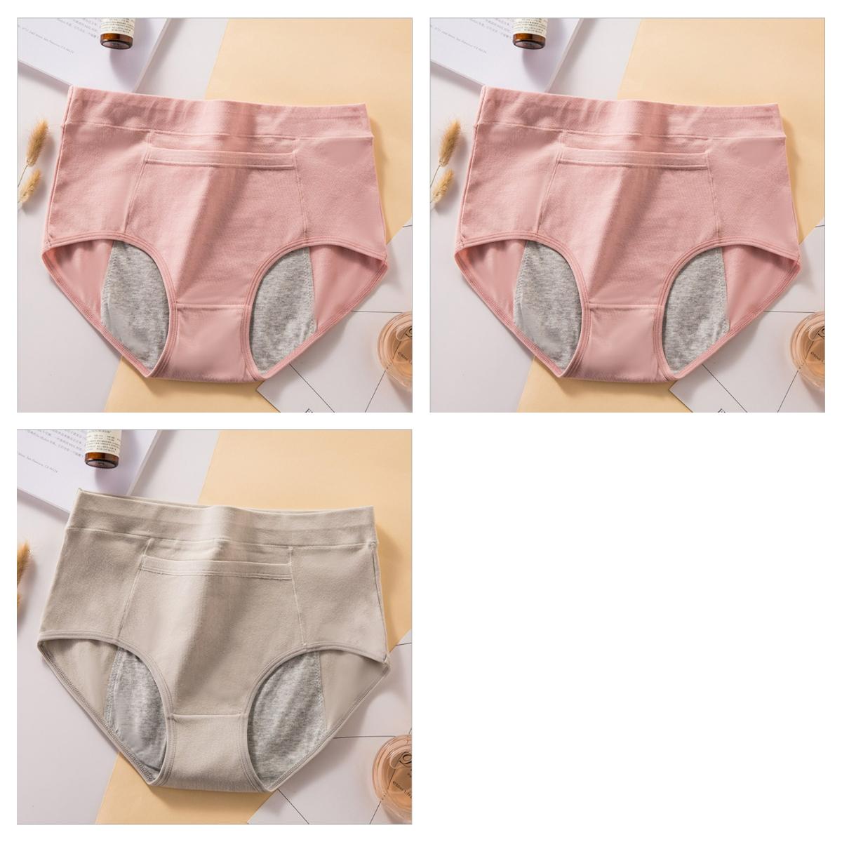 

4 шт. трусики для менструального периода, женское нижнее белье, хлопковые расширенные герметичные физиологические штаны, трусы для девочек XL