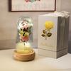 Eternal Flower Glass Cover Luminous Rose Dried Flower Transparent Dust Cover Desktop Music Small Ornament Valentine's Day Gift