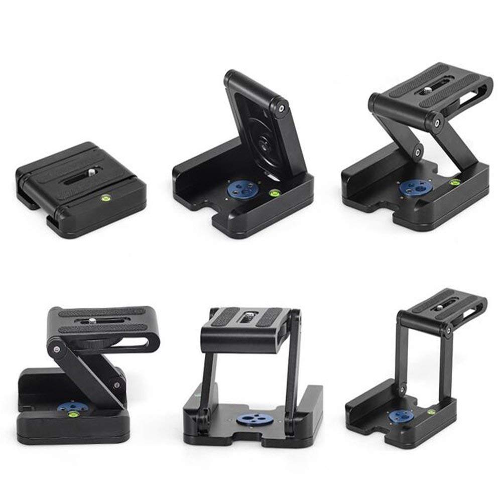 PCATEC Aluminum Pan Head for Folding Pan Head with Quick Release Plate and Tilt Compatible with Olympus DSLR Sliding Track Tripod and Level