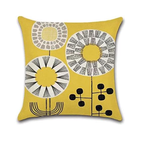 Set of 4 Cushion Covers Cushion Cushion Covers 45 x 45 Scandinavian Linen Made of High Quality Flax Sofa Backrest Decorative Pillow Cover Cushion