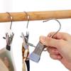 Trouser Rack Hanger Clothes Hangers Wardrobe Organizer Clothes Adjustable Metal Clothespin Laundry Hook Hanging Organizers Home