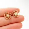 Winter Plum Blossom Earrings Studs for Women Girls Stainless Steel Jewelry Small Flower Earings Wedding Jewelry Korean