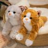 28CM Cute Simulated Cat Doll Plush Toy Stuffed Soft Animal Plush Orange Gray Stripe Kitten Pillow Birthday Gift Pet Toys Decor