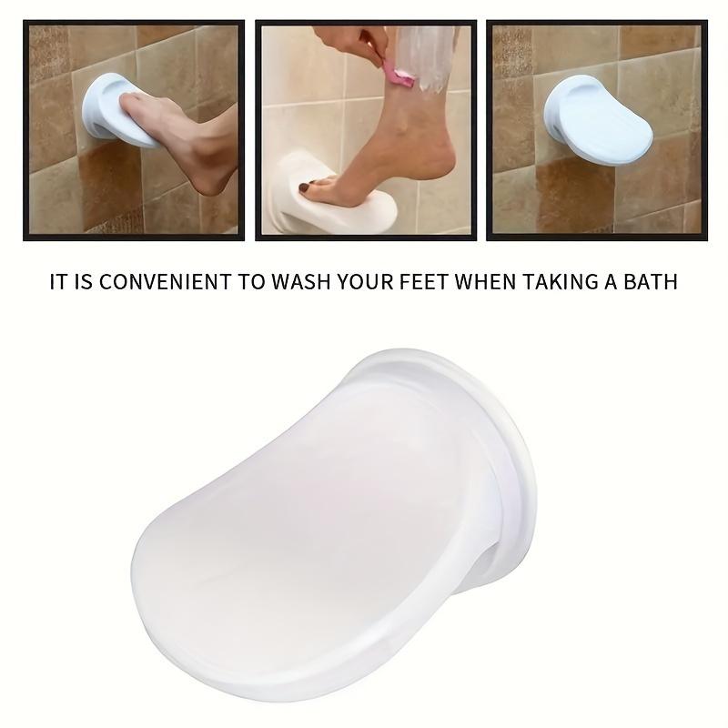 1pc strong suction bathroom foot pedal pad - convenient design, avoiding drilling installation - single piece bathroom accessory