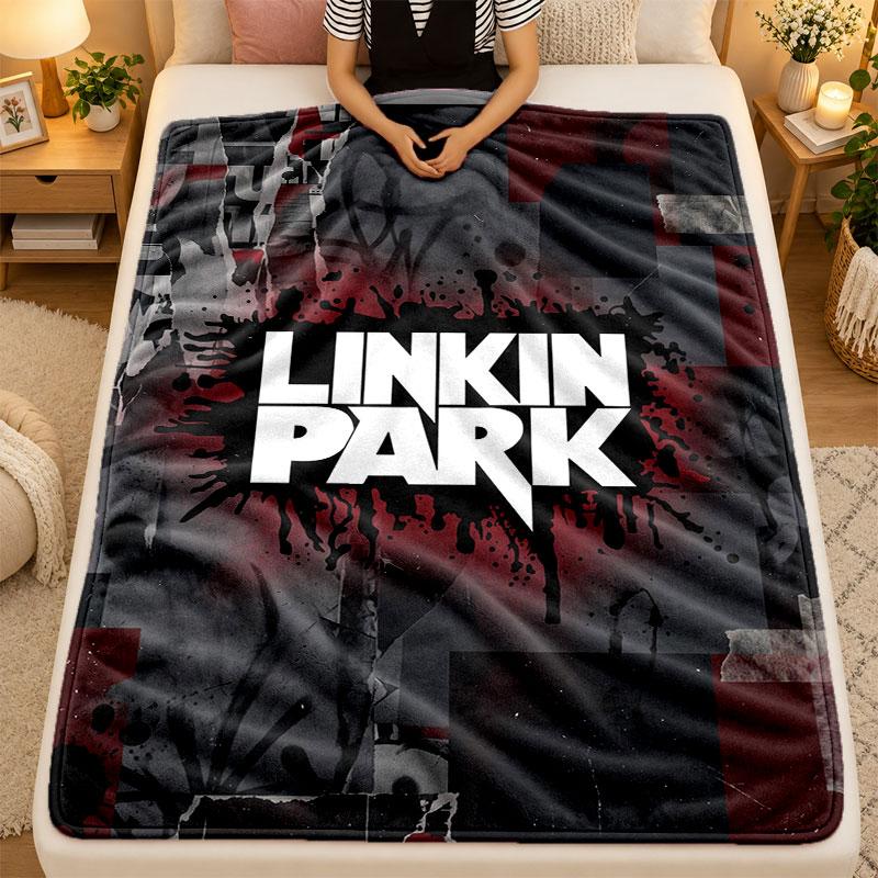 Flannel BlanketLinkin Park Warm Soft Throw Blanket for Indoor Sofa Bed Living Room Use