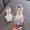 summer Korean-style girls' small/medium/large children's princess performance flat shoes, show shoes, little girls' children's leather shoes