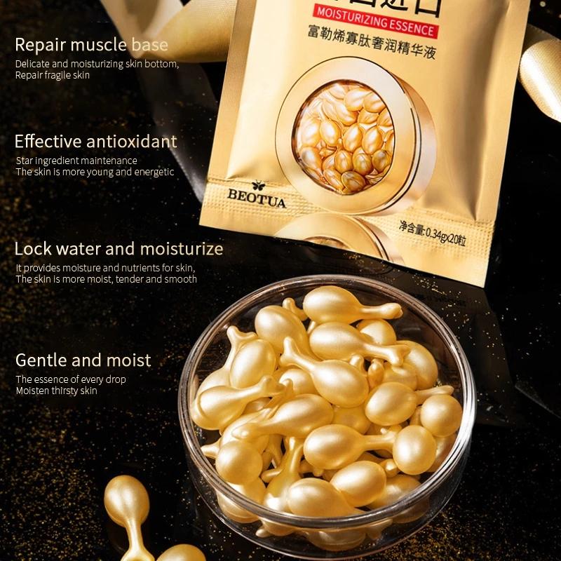 Face Serum Whitening Capsules Anti-Wrinkle Highly Hydrating Firming Skin Care Facial 20/50PCS Gold Capsule