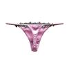 SilRiver Luxury Silk Satin Sexy Lace Panties Women's Lingerie, Panties, T-Back