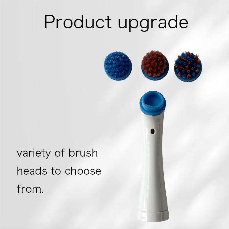4-in-1 Electric Cleaning Brush with 4 Different Brush Heads for Cleaning Kitchen Bathroom Living Room