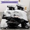 NieR Automata Pattern Bedding uilt Set uilt Cover Pillowcase Home Decoration Birthday Gift (1 * duvet cover + 2 * pillowcase without core)