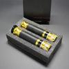 2 Pcs 7/8" 22mm CNC Motorcycle Left+Right Handlebar Steering Light Grip Yellow