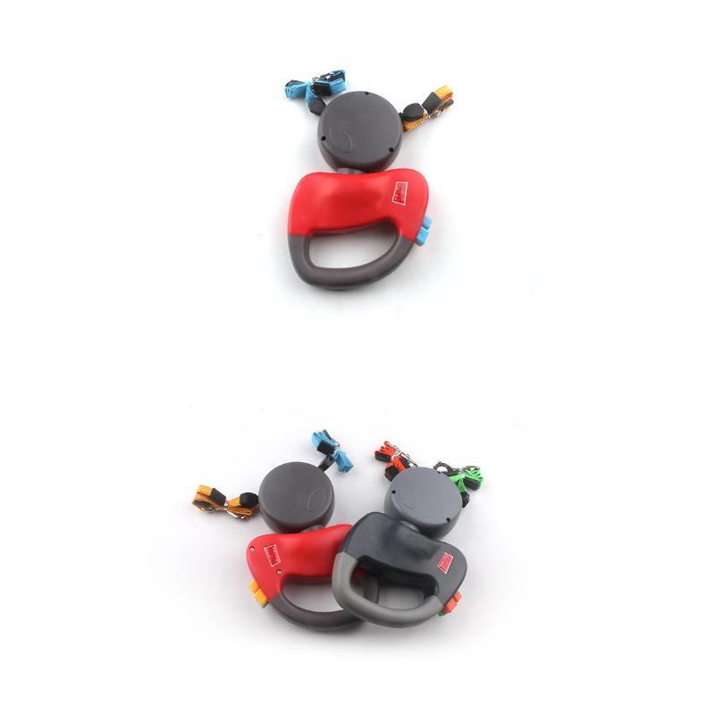 Dual Head Retractable Dog Leash Anti‑Tangle One‑Hand Control Walking Lead For Two Small Medium Dogs Outdoor