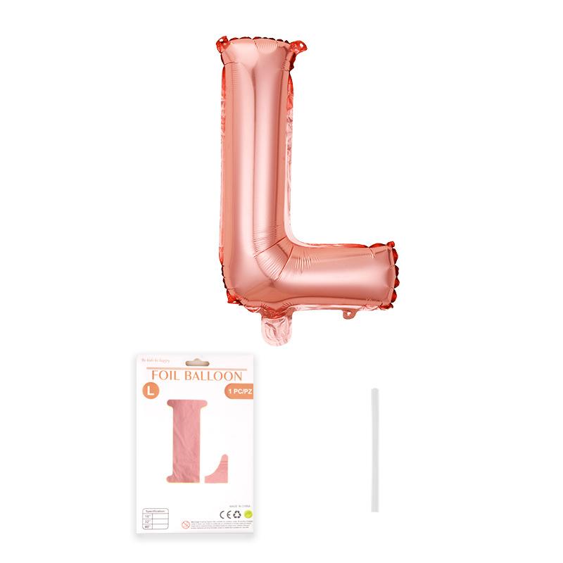 Independent Paper Card Packaging 16-Inch English Letter Aluminum Film Balloon Birthday Party Decoration Arrangement Aluminum Foil Balloon