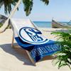 Benutzerdefinierter Name FC Schalke 04 Druck Strandtuch, Großes Weiches Schnelltrocknendes Handtuch für Strand Camping Schwimmen_xia
