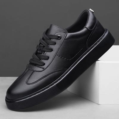 Fashion Male Skate Shoe Genuine Leather Mens Sneakers Male Comfortable Flats Handmade Men Casual Shoes Hot Sale Male Walking Footwear