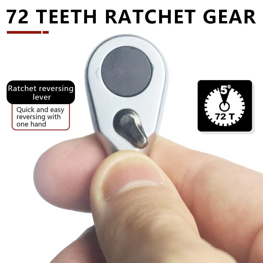 Two-way Hex Mini Ratchet Wrench MINI 72-Tooth Bit Driver Hex Bits Adapters  Repair Tools