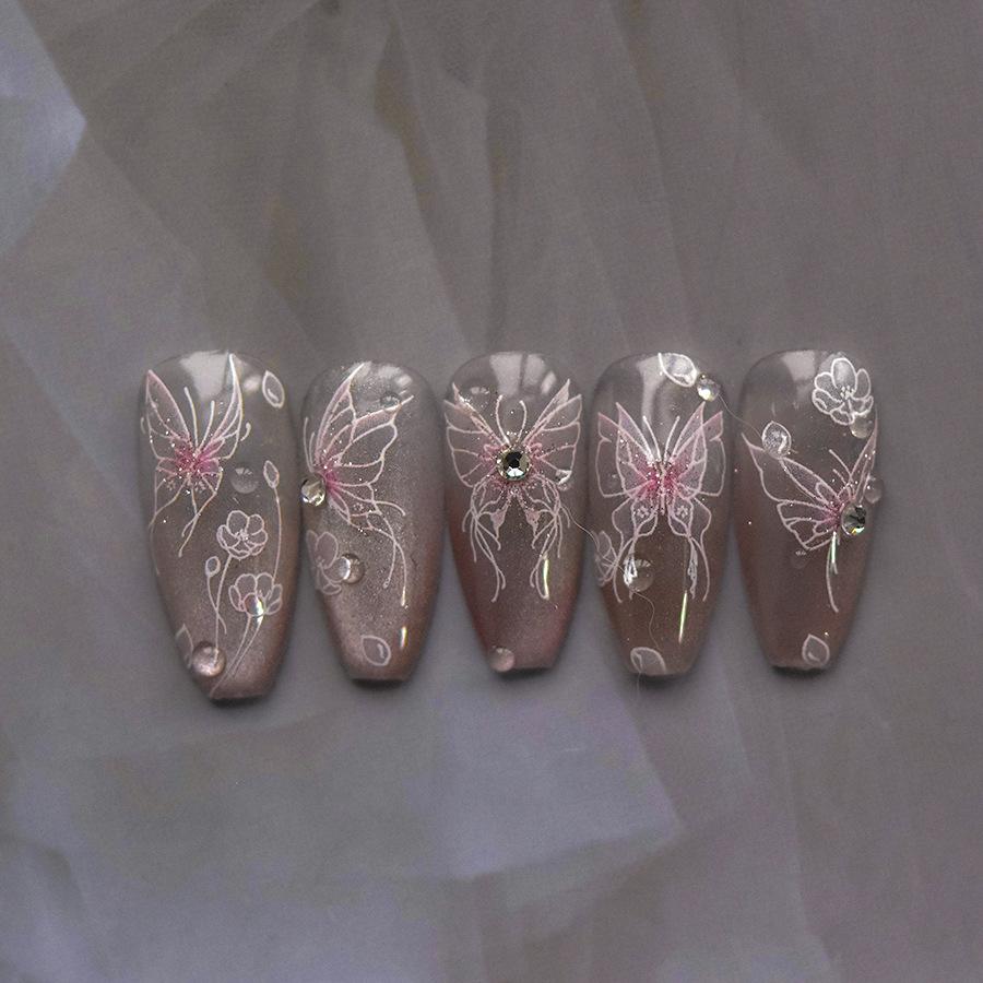 Bright Crystal Butterfly Nail Art Sticker DIY Making Creative Decorative Stickers
