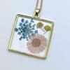 Trendy Cross-Border Dried Flower & Butterfly Pendant Necklace, Eternal Summer Fashion