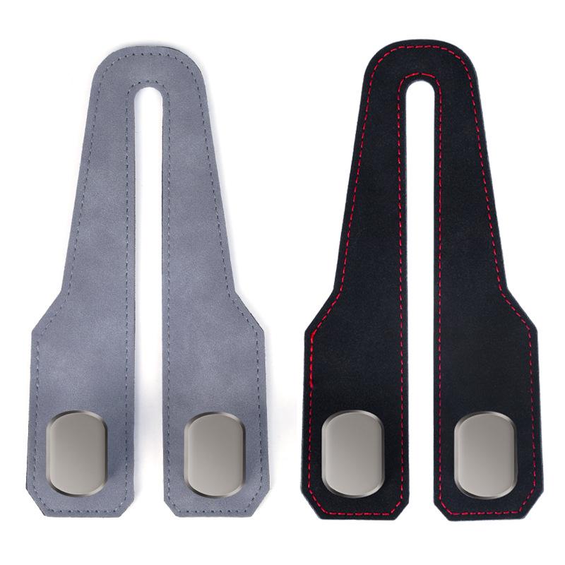 Suede Leather & Diamond Car Headrest Hook for Rear Seat Storage