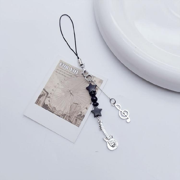 Sweet Cool Earphone Notes Star Guitar Hanging Pendant Phone Strap Bag Decoration