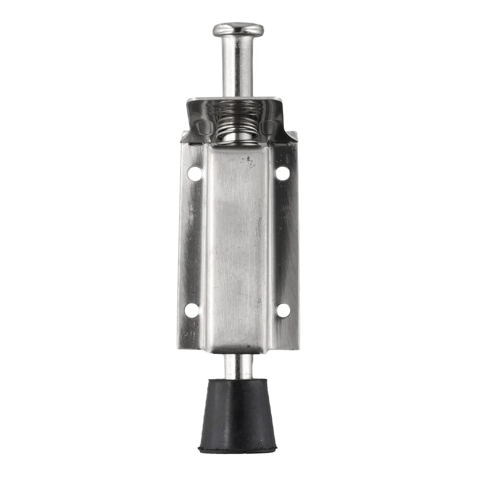 Пружинный дверной стопор из нержавеющей стали, напольный, откидной, дверной стопор, прочный телескопический дверной стопор, ножная педаль, фиксатор двери с резиновым наконечником