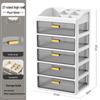 Multi-layer Desktop Organizer: Drawer-Type Storage Box for Office Supplies, Stationery, and Cosmetics