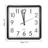 PATIKIL 33 X 33 Cm Wall Clock, Quartz Battery Operated, Quiet, Non-Ticking, Square, Black, for Office or Bedroom Decor
