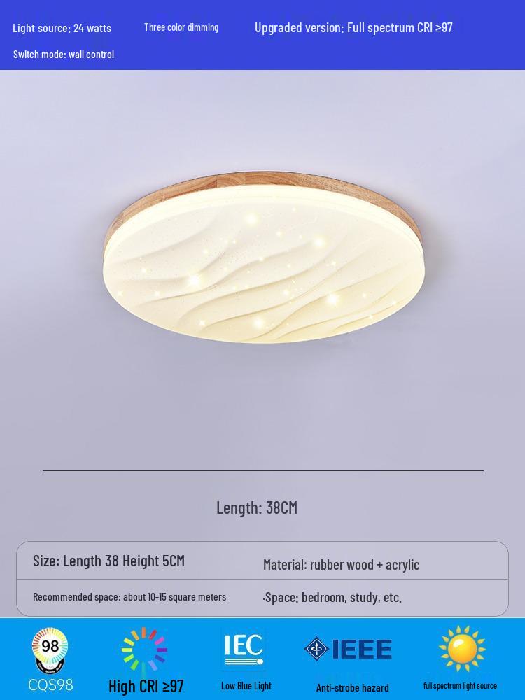 Ultra-Thin Japanese-Nordic Style Ceiling Lamp for Bedrooms & Living Rooms