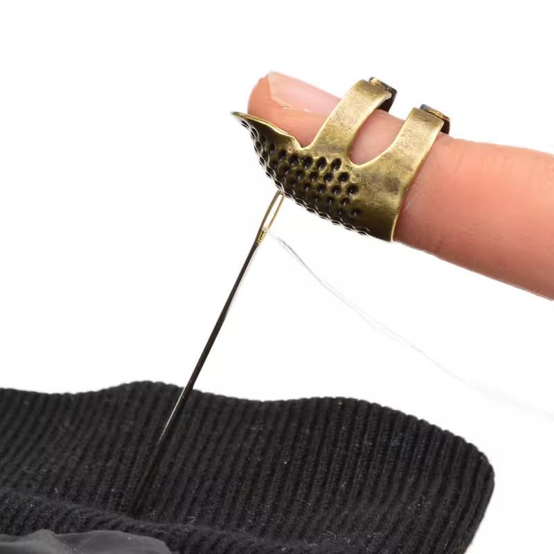 Vintage Finger Cot Thimble Holder: Hand-Sewing Protection Tool
